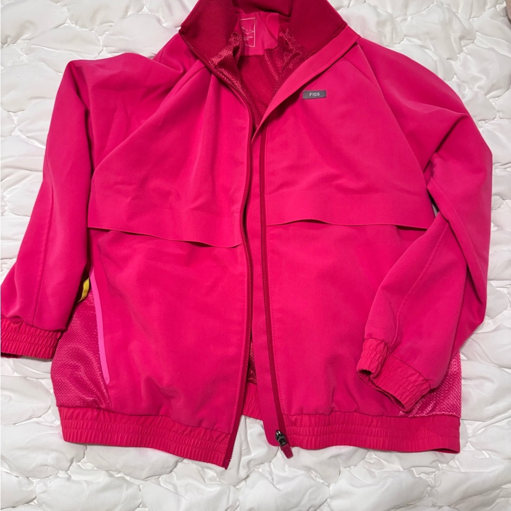 Figs Bold Pink Technical Jacket